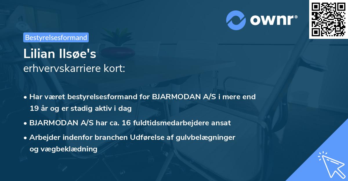 Lilian Ilsøe's erhvervskarriere kort