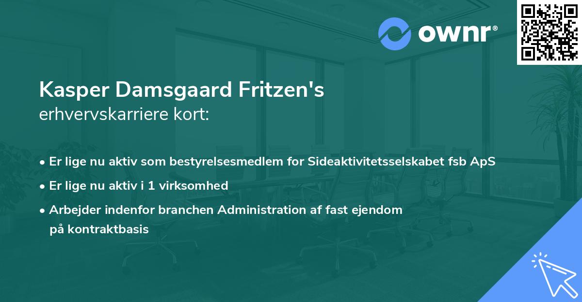 Kasper Damsgaard Fritzen's erhvervskarriere kort