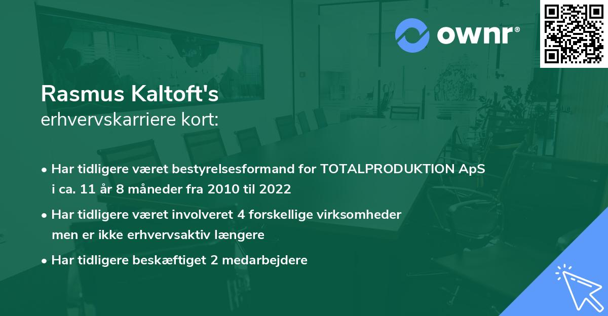 Rasmus Kaltoft's erhvervskarriere kort