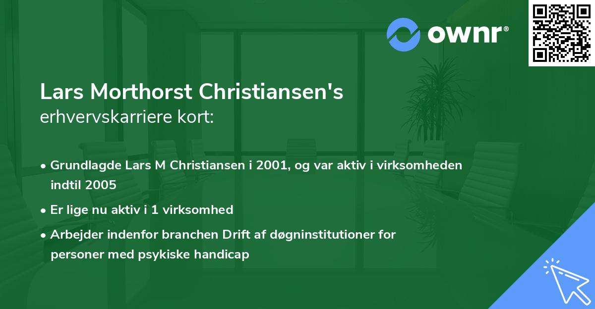 Lars Morthorst Christiansen's erhvervskarriere kort