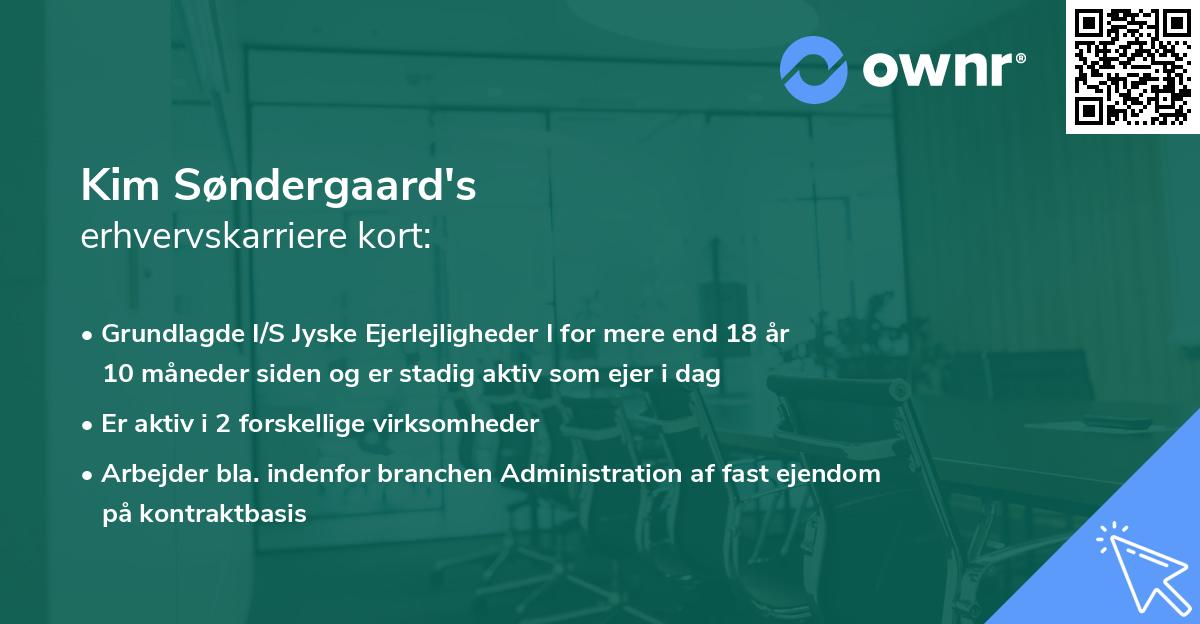 Kim Søndergaard's erhvervskarriere kort