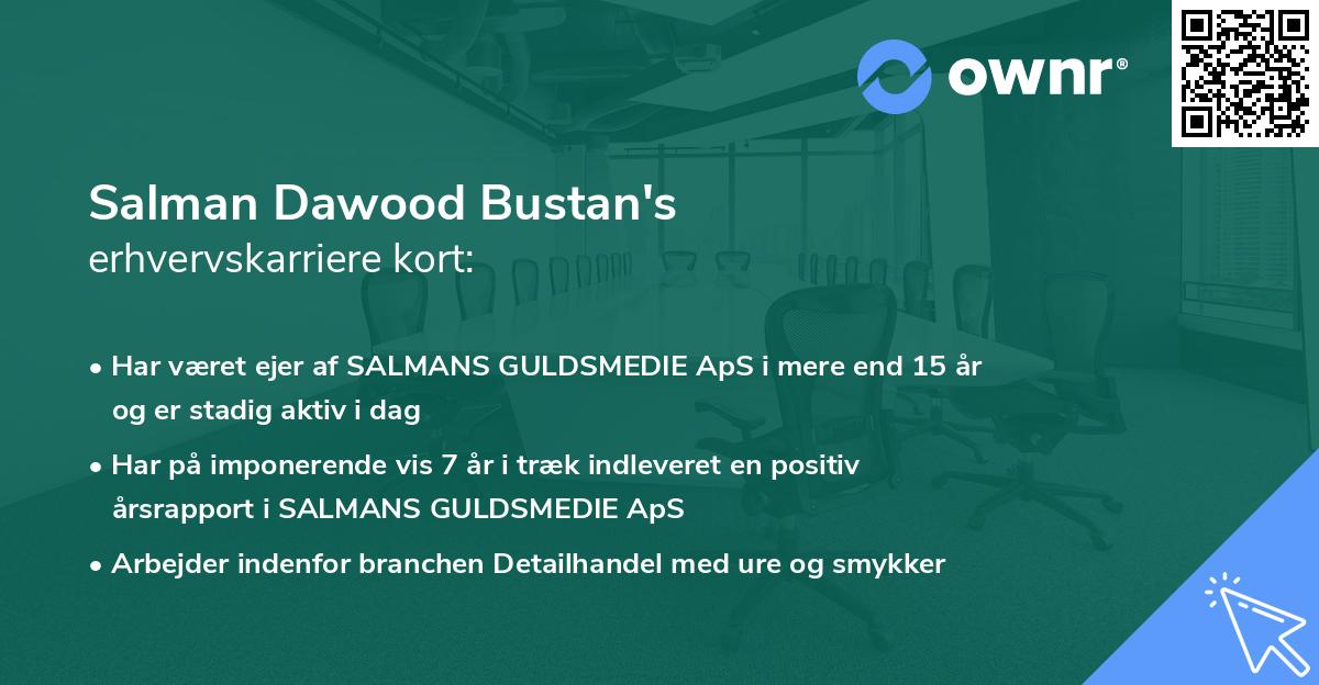 Salman Dawood Bustan's erhvervskarriere kort