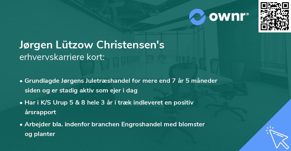 Jørgen Lützow Christensen's erhvervskarriere kort