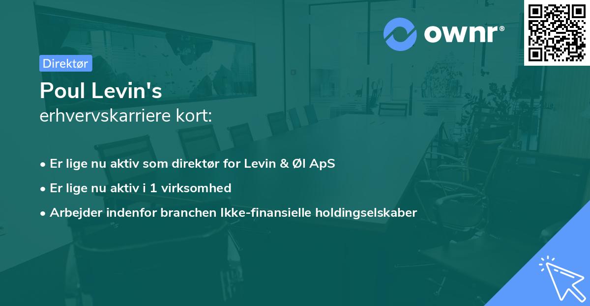 Poul Levin's erhvervskarriere kort