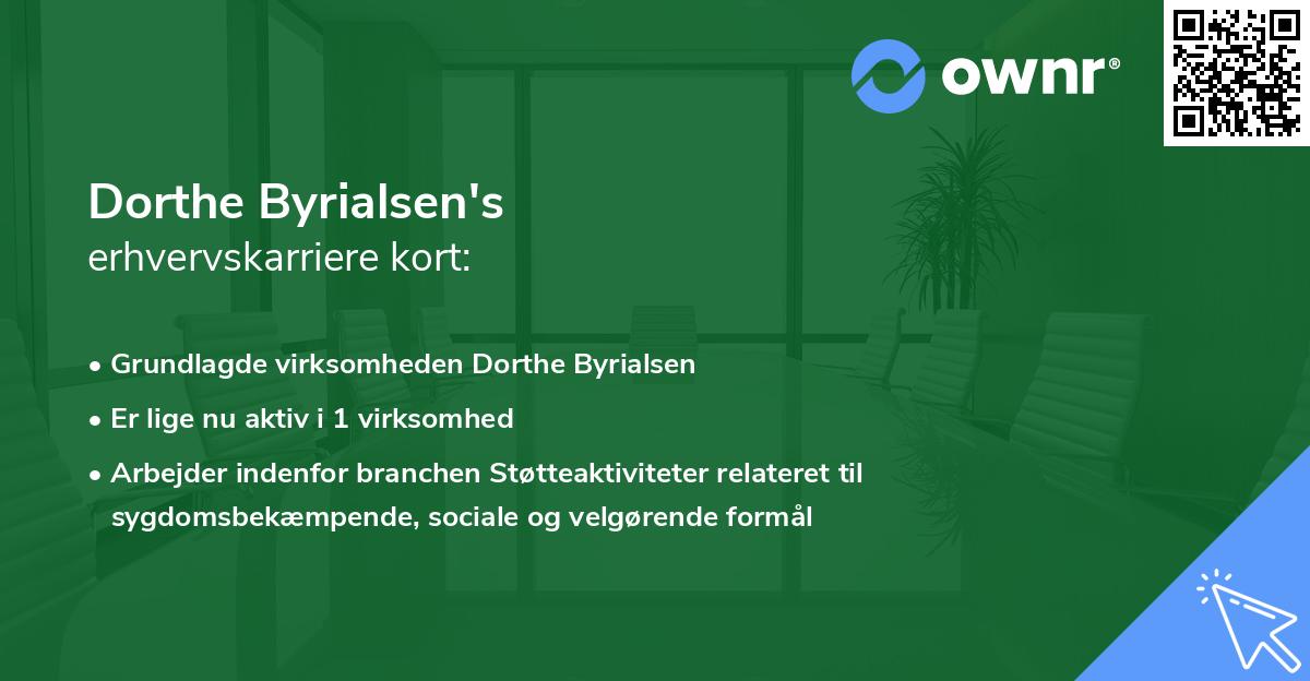 Dorthe Byrialsen's erhvervskarriere kort