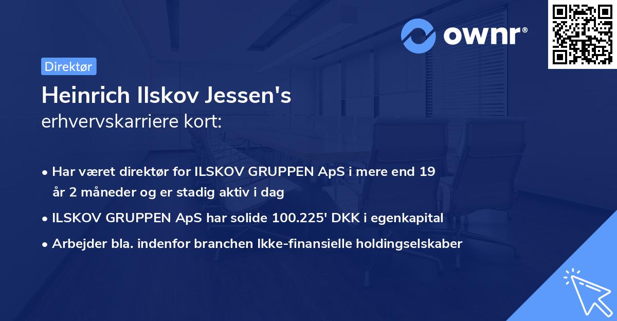 Heinrich Ilskov Jessen's erhvervskarriere kort