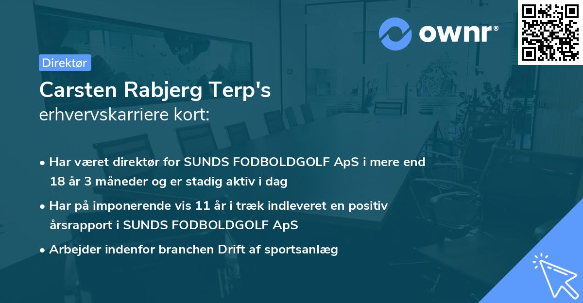 Carsten Rabjerg Terp's erhvervskarriere kort
