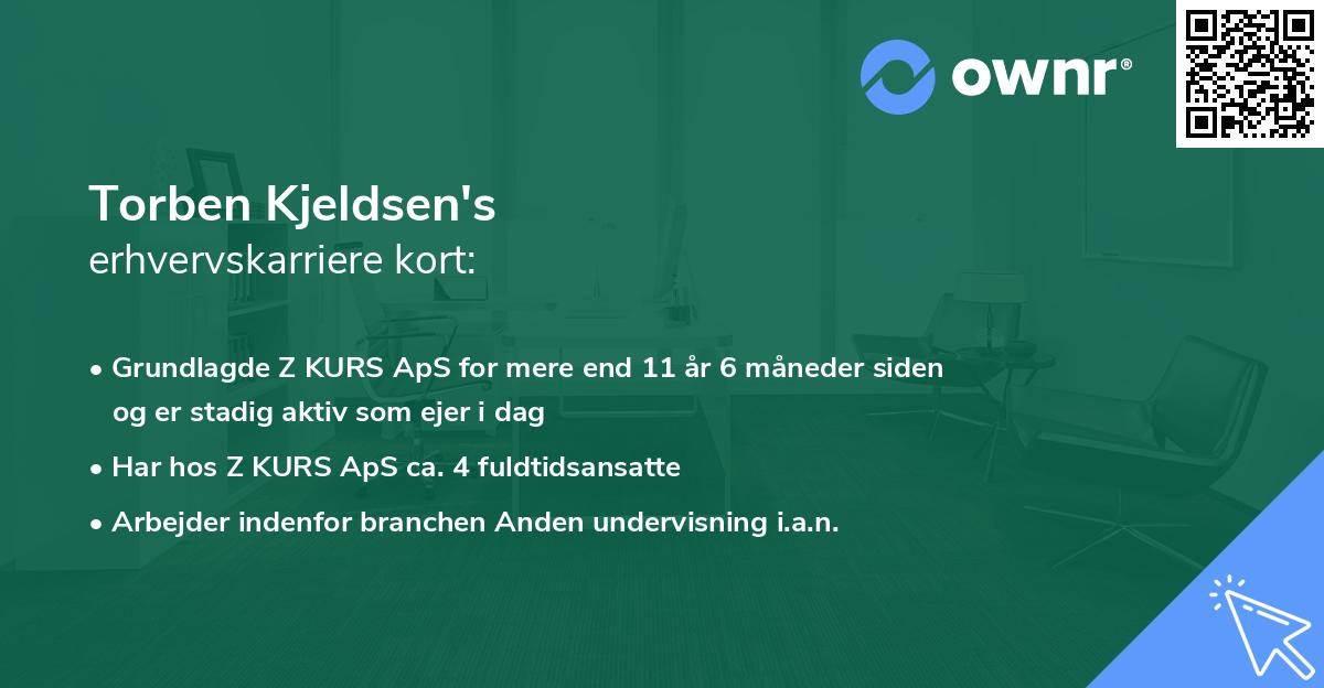 Torben Kjeldsen's erhvervskarriere kort