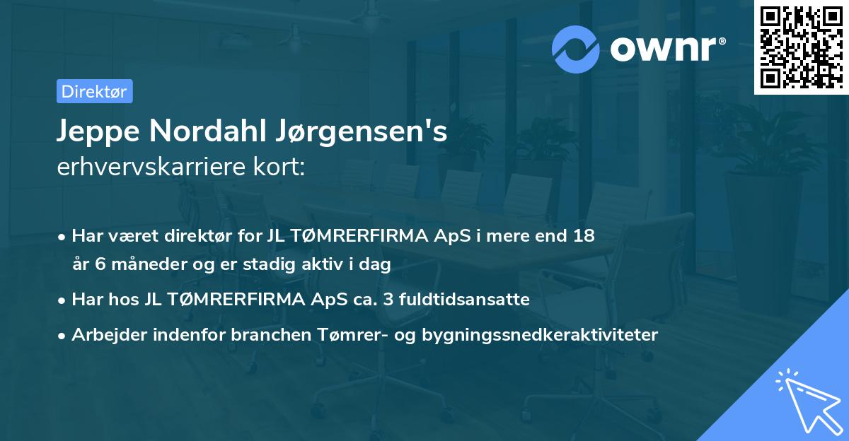 Jeppe Nordahl Jørgensen's erhvervskarriere kort