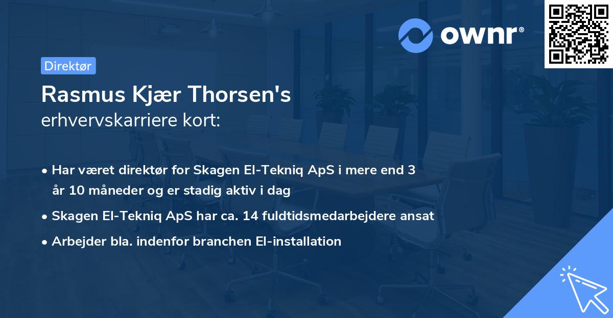 Rasmus Kjær Thorsen's erhvervskarriere kort
