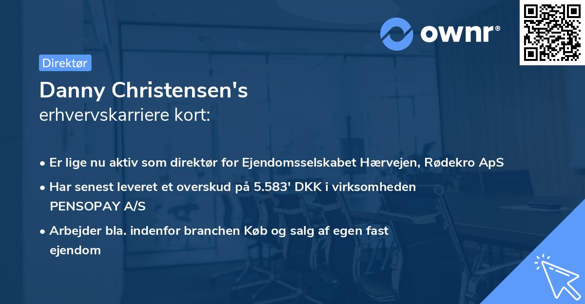 Danny Christensen's erhvervskarriere kort