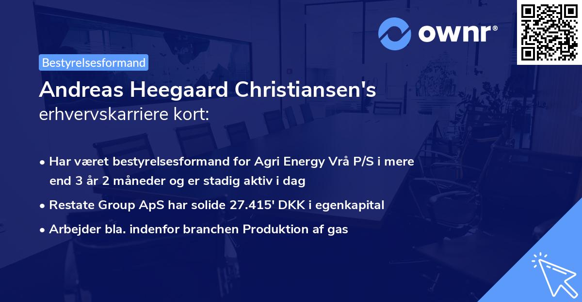Andreas Heegaard Christiansen's erhvervskarriere kort