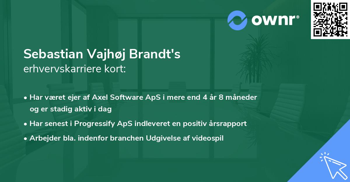 Sebastian Vajhøj Brandt's erhvervskarriere kort