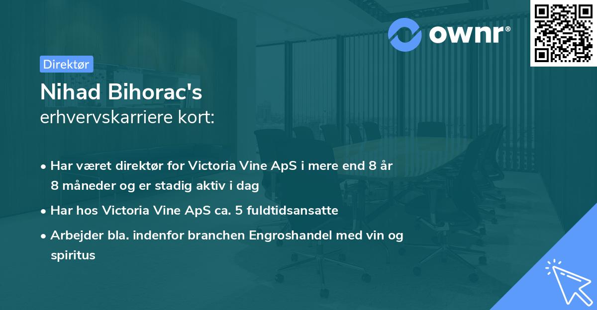 Nihad Bihorac's erhvervskarriere kort