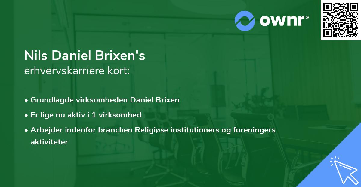 Nils Daniel Brixen's erhvervskarriere kort