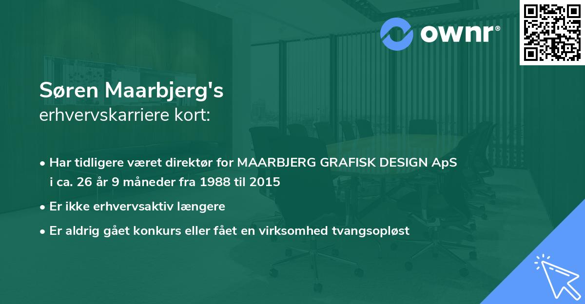 Søren Maarbjerg's erhvervskarriere kort