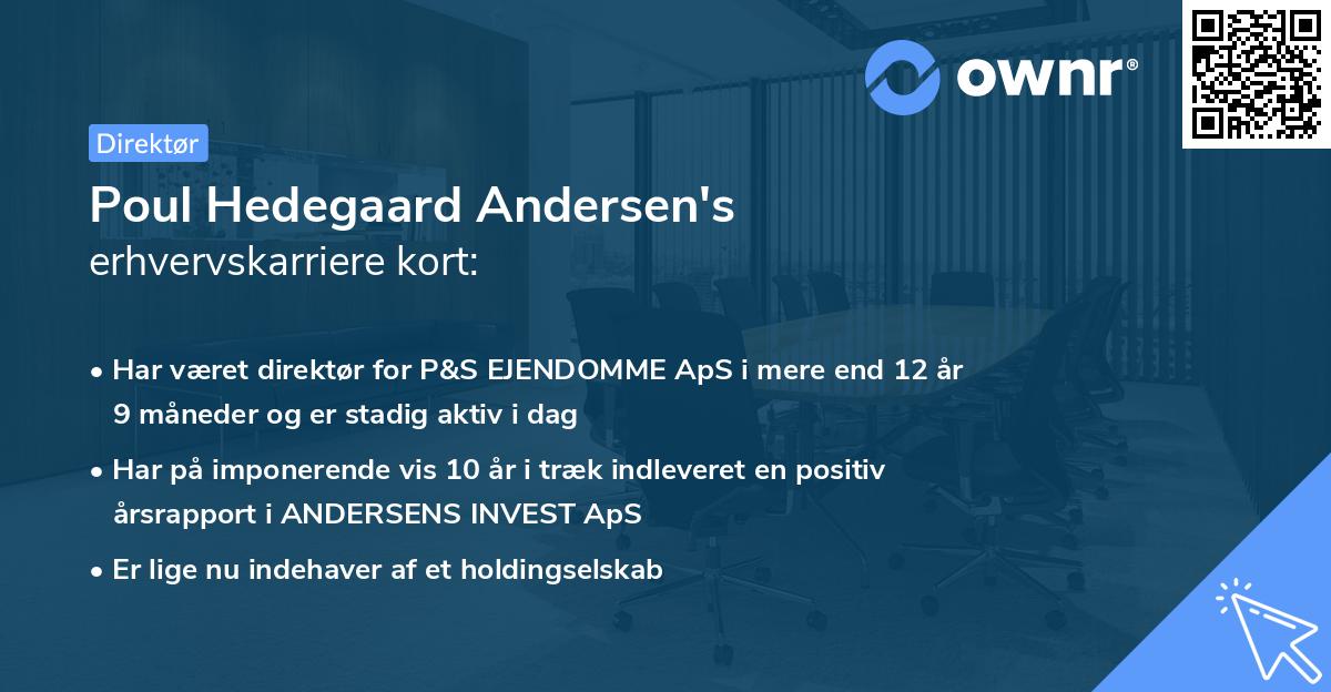 Poul Hedegaard Andersen's erhvervskarriere kort