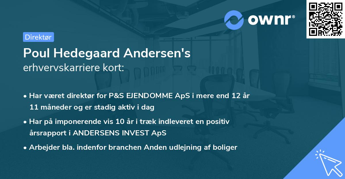 Poul Hedegaard Andersen's erhvervskarriere kort