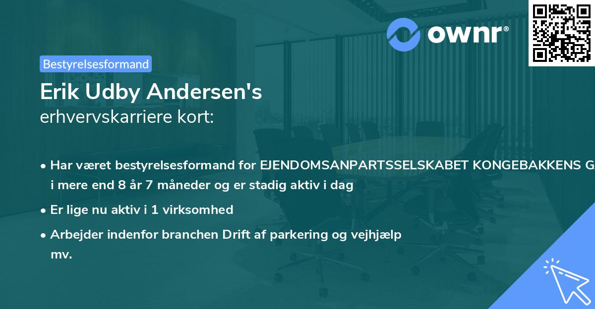 Erik Udby Andersen's erhvervskarriere kort