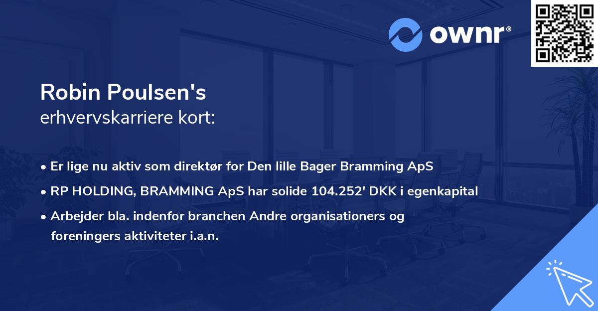 Robin Poulsen's erhvervskarriere kort
