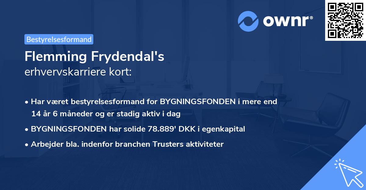 Flemming Frydendal's erhvervskarriere kort