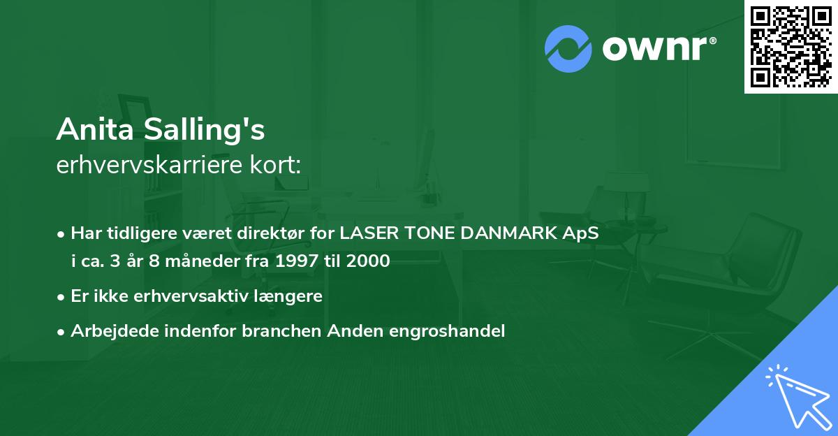Anita Salling's erhvervskarriere kort