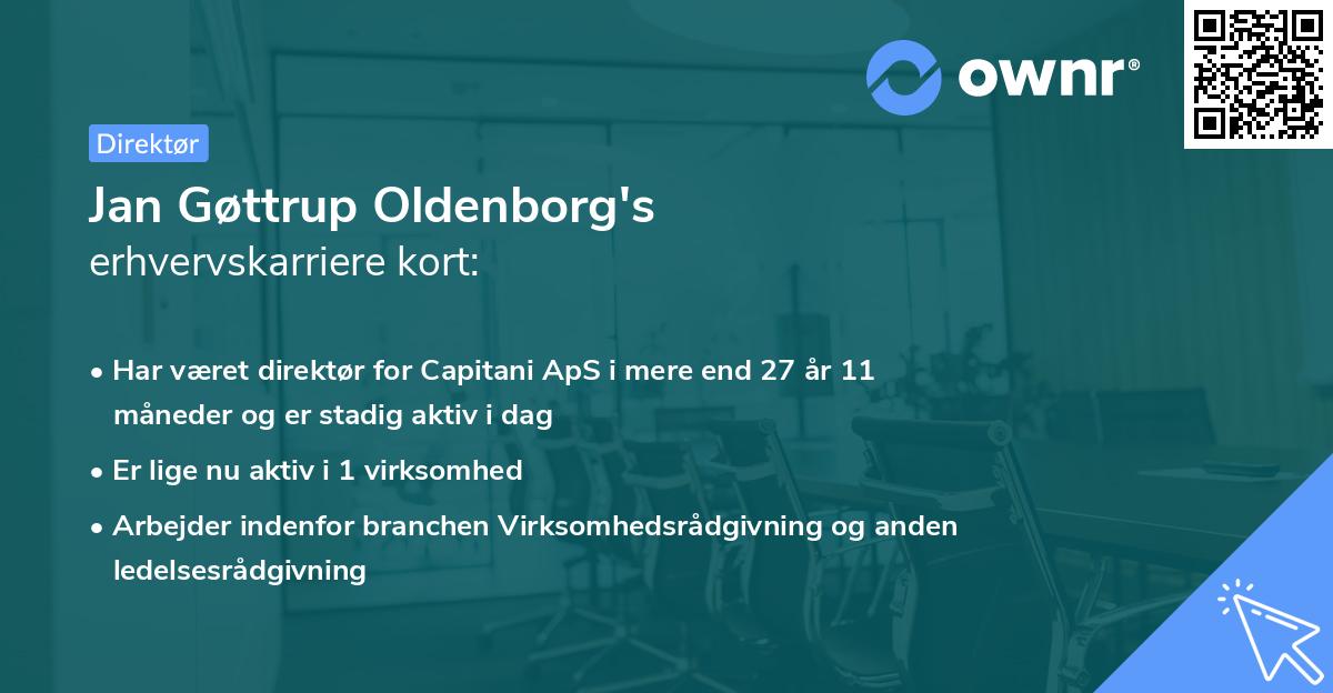 Jan Gøttrup Oldenborg's erhvervskarriere kort