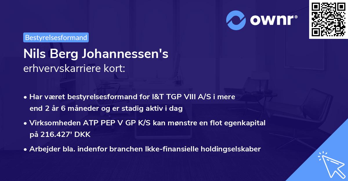 Nils Berg Johannessen's erhvervskarriere kort
