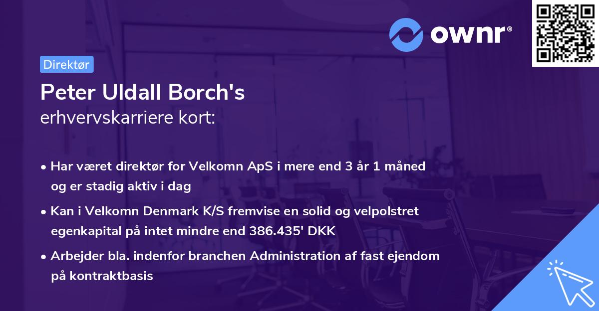 Peter Uldall Borch's erhvervskarriere kort