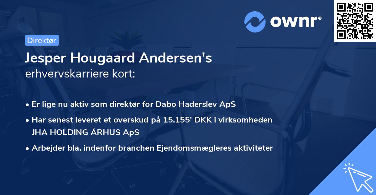 Jesper Hougaard Andersen's erhvervskarriere kort