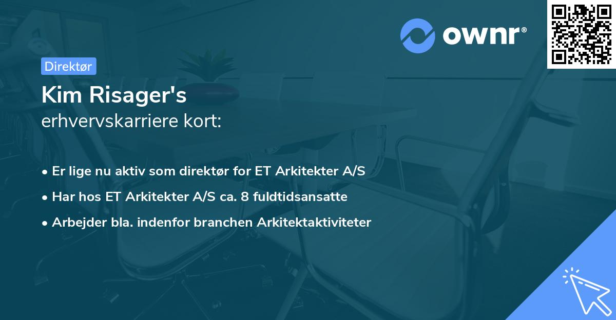 Kim Risager's erhvervskarriere kort