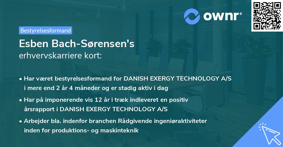Esben Bach-Sørensen's erhvervskarriere kort