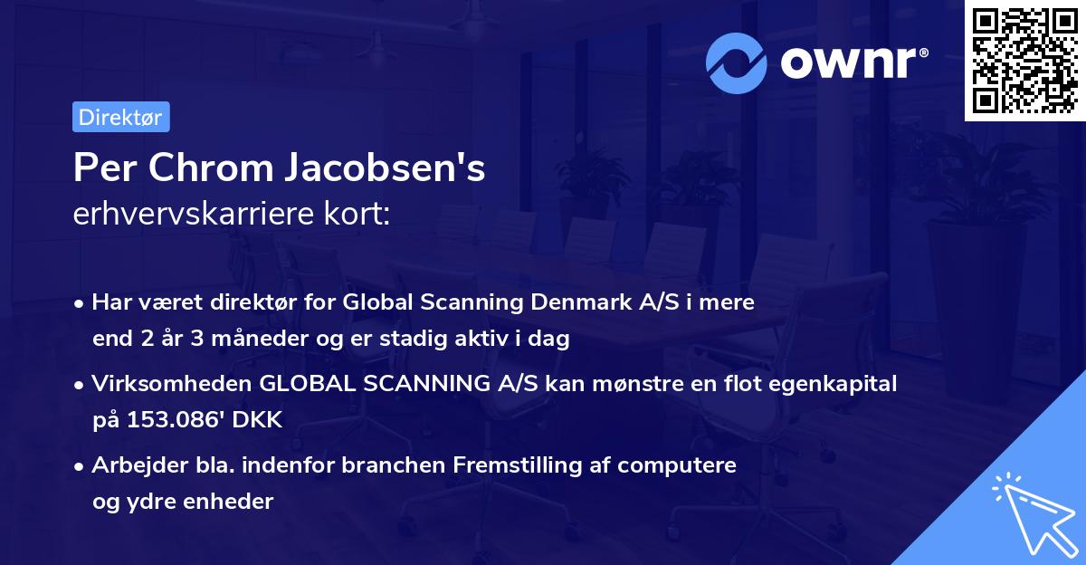 Per Chrom Jacobsen's erhvervskarriere kort