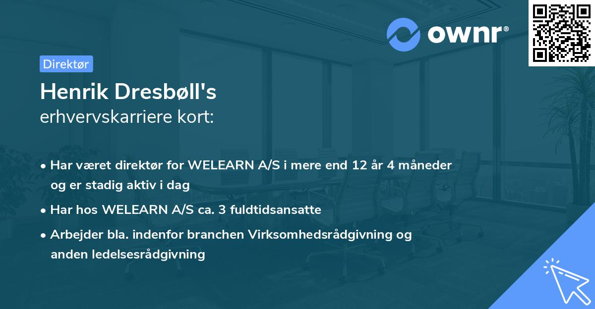 Henrik Dresbøll's erhvervskarriere kort