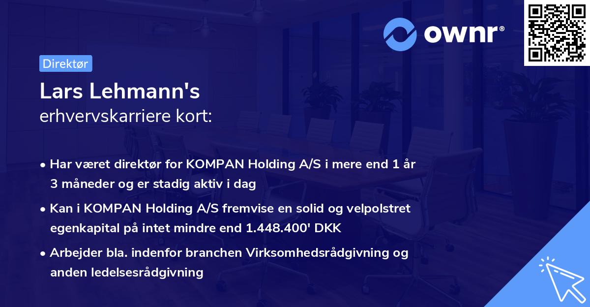 Lars Lehmann's erhvervskarriere kort