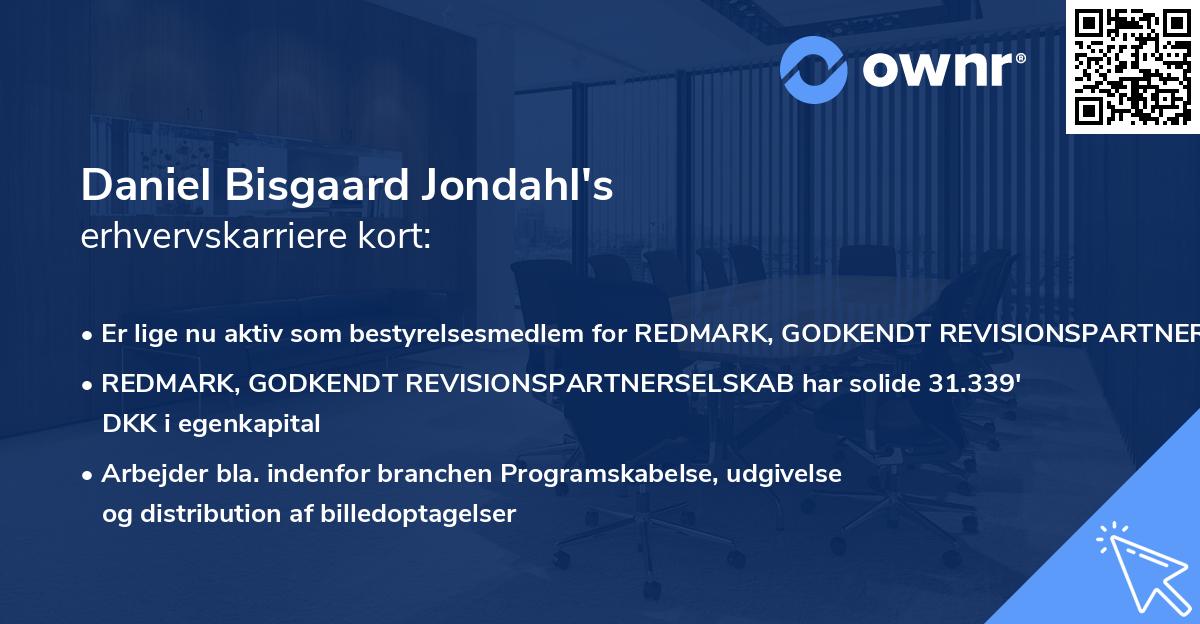 Daniel Bisgaard Jondahl's erhvervskarriere kort