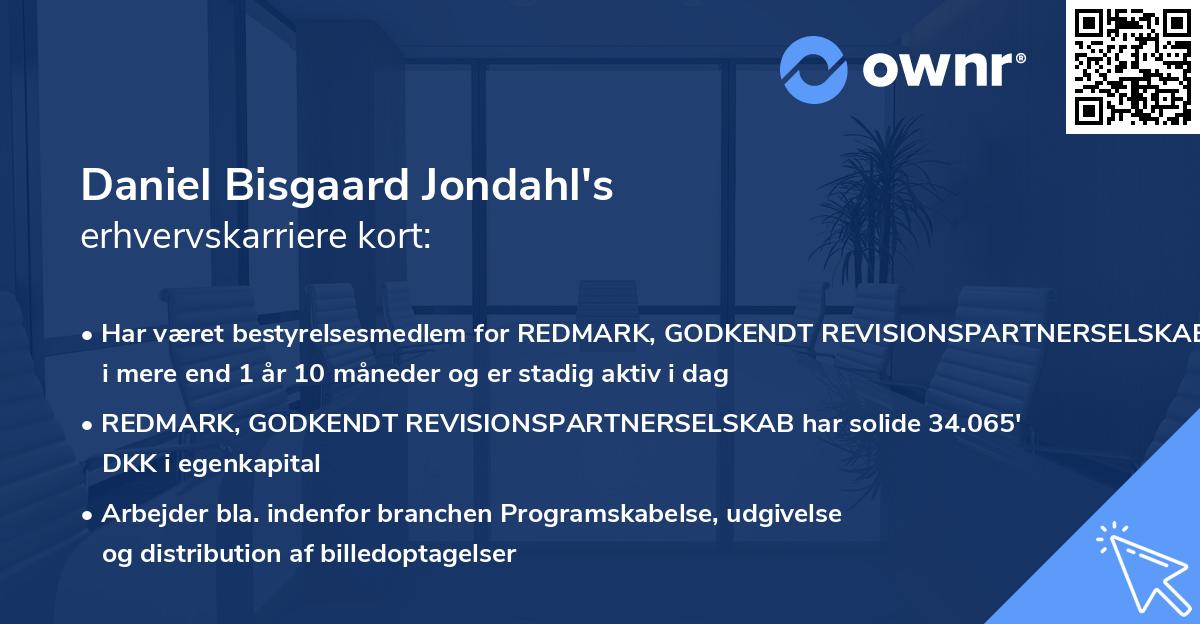 Daniel Bisgaard Jondahl's erhvervskarriere kort
