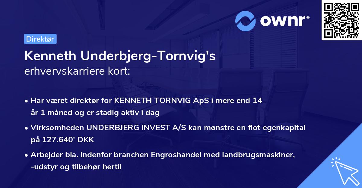 Kenneth Underbjerg-Tornvig's erhvervskarriere kort