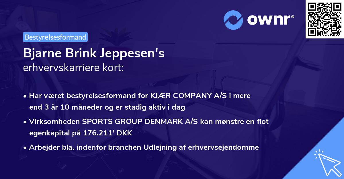 Bjarne Brink Jeppesen's erhvervskarriere kort