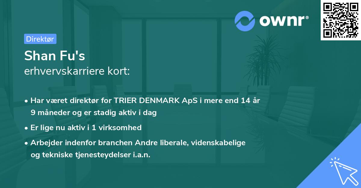 Shan Fu's erhvervskarriere kort