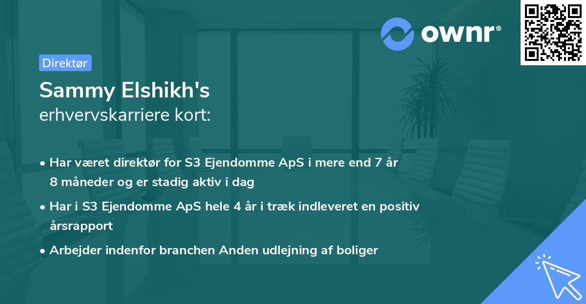 Sammy Elshikh's erhvervskarriere kort