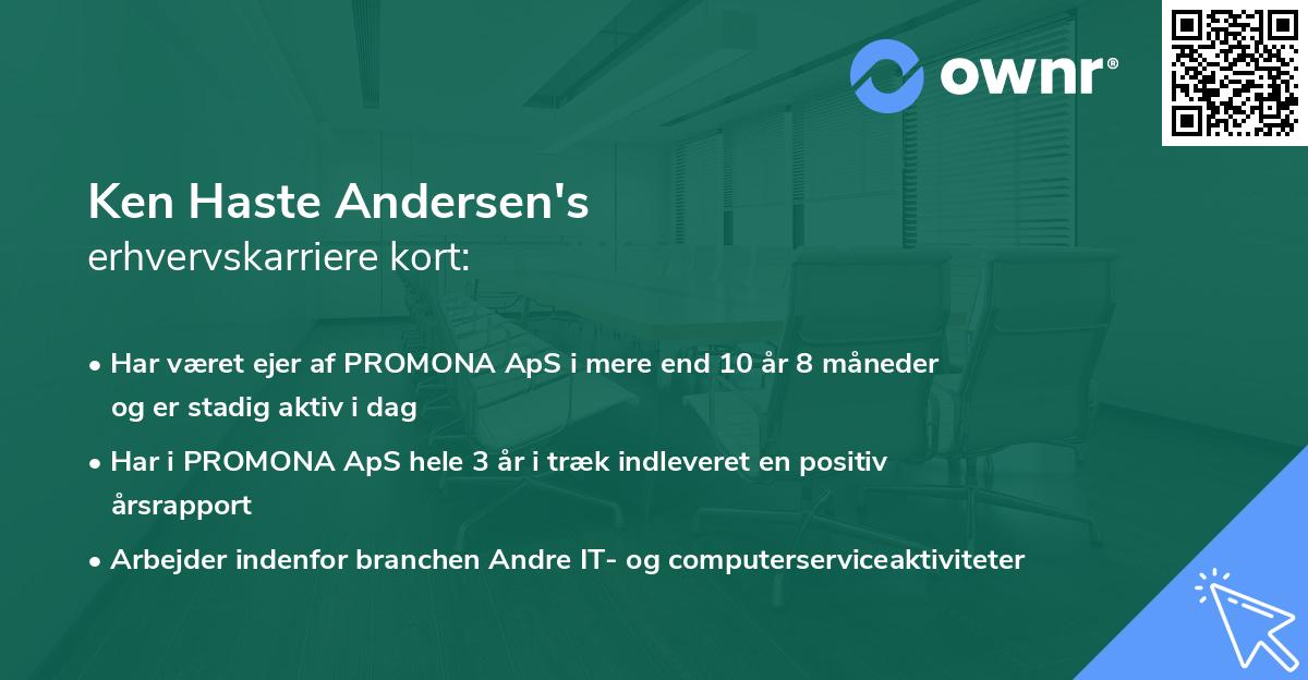 Ken Haste Andersen's erhvervskarriere kort