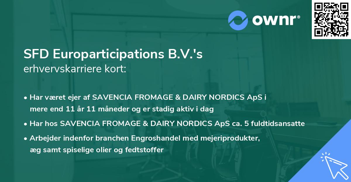 SFD Europarticipations B.V.'s erhvervskarriere kort