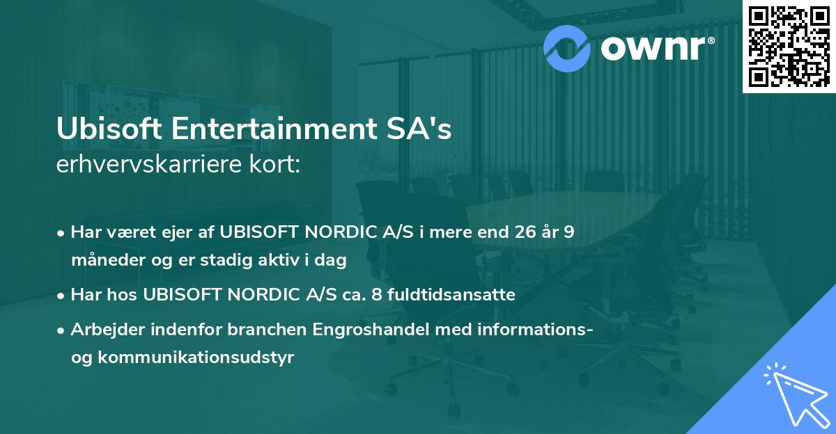 Ubisoft Entertainment SA's erhvervskarriere kort