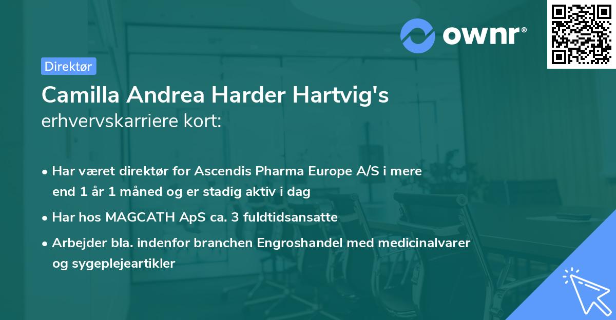 Camilla Andrea Harder Hartvig's erhvervskarriere kort