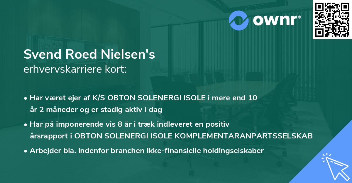 Svend Roed Nielsen's erhvervskarriere kort