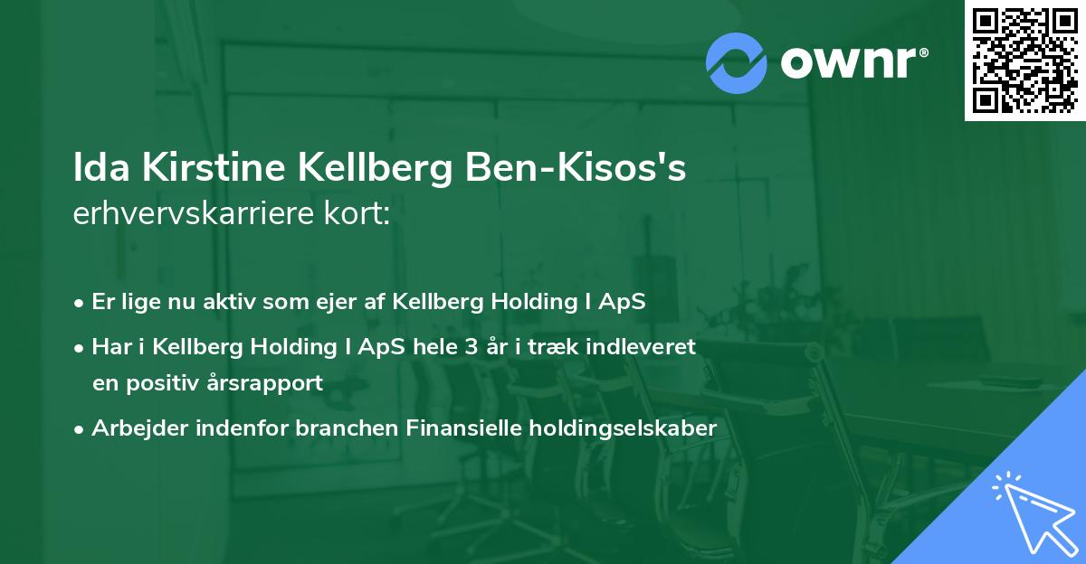 Ida Kirstine Kellberg Ben-Kisos's erhvervskarriere kort