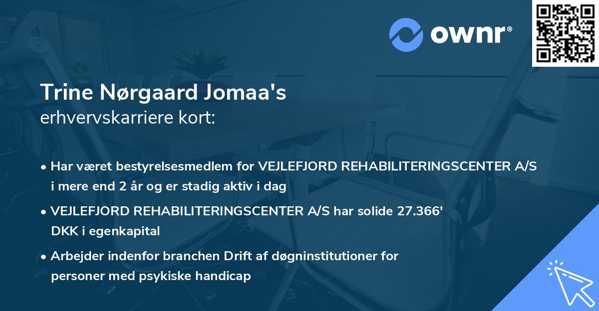 Trine Nørgaard Jomaa's erhvervskarriere kort
