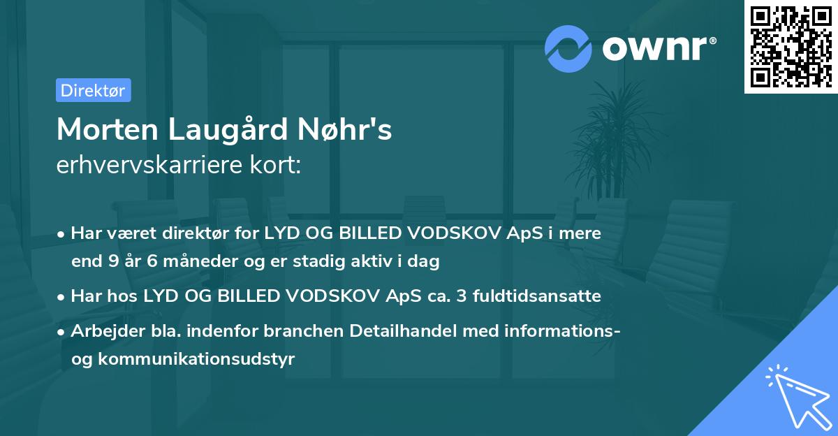 Morten Laugård Nøhr's erhvervskarriere kort