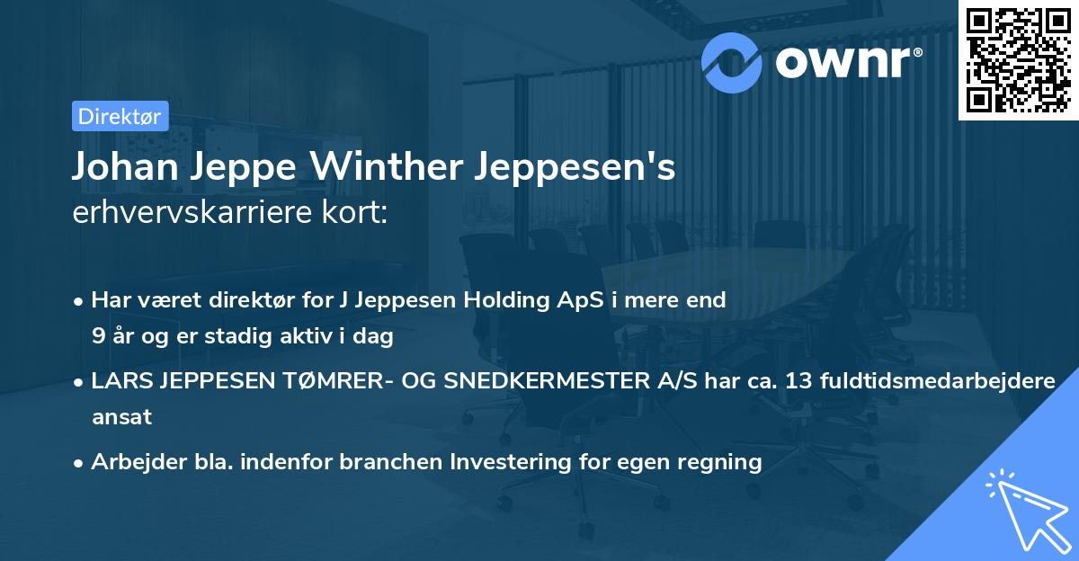 Johan Jeppe Winther Jeppesen's erhvervskarriere kort